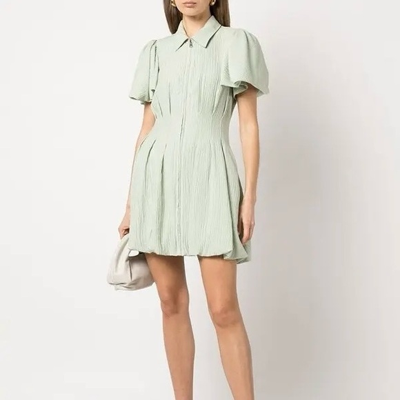 Jonathan Simkhai Dresses & Skirts - Jonathan Simkhai Green Pleated Mini Dress